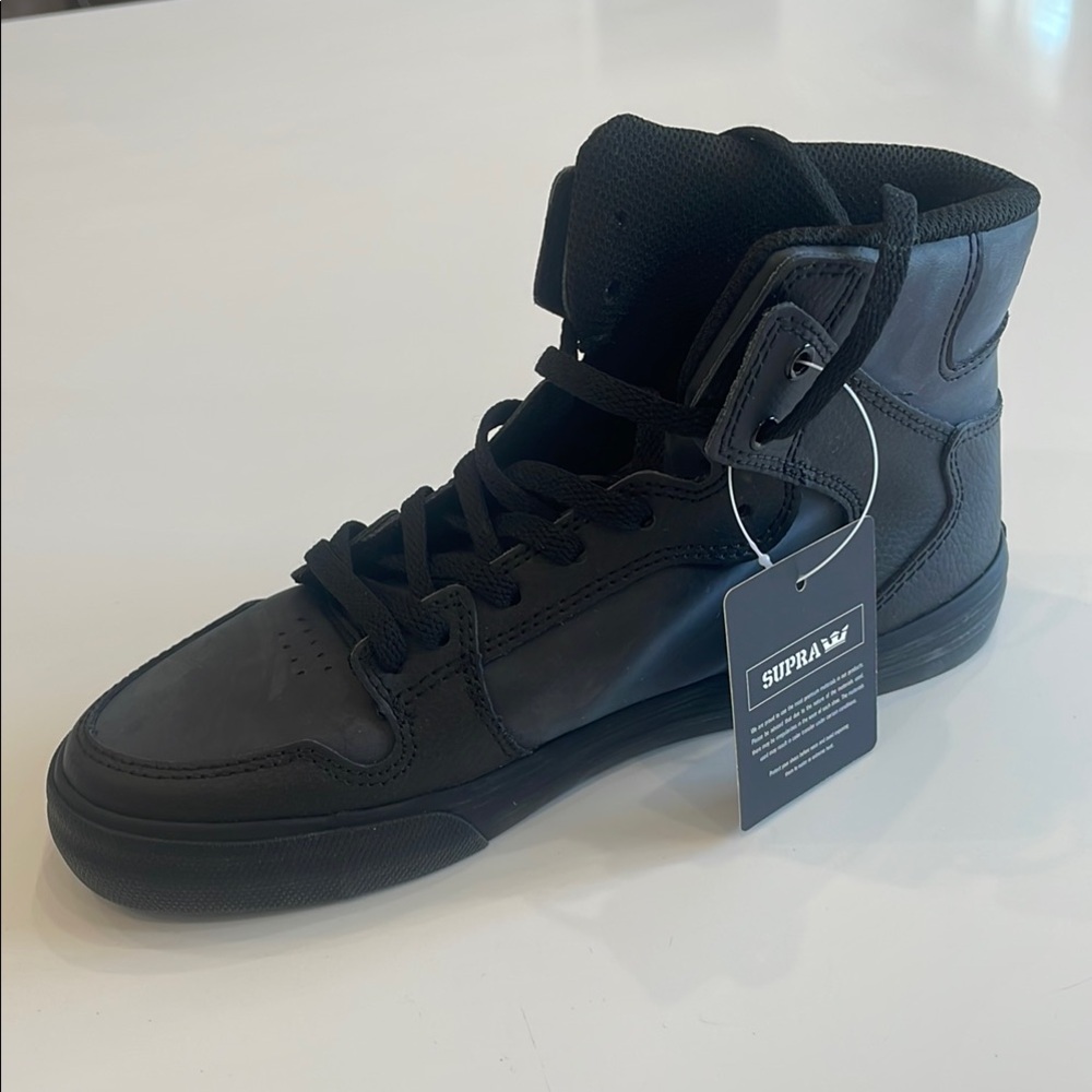 Supra Childrens All-Black High-Top Sneakers